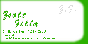 zsolt filla business card